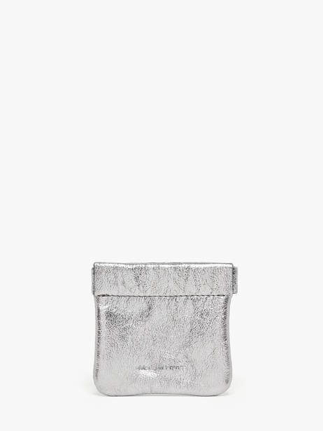 Leather Etincelle Irisée Coin Purse Etrier Silver etincelle irisee EETI5005 other view 2
