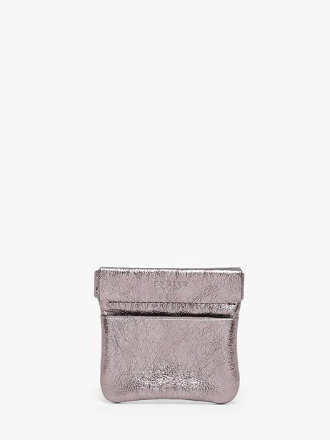 Leather Etincelle Irisée Coin Purse Etrier Silver etincelle irisee EETI5005