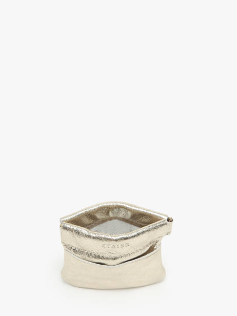 Leather Etincelle Irisée Coin Purse Etrier Gold etincelle irisee EETI5005 other view 1