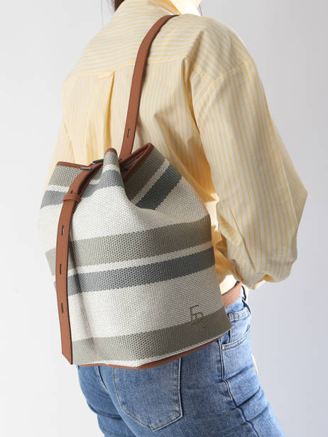 Crossbody Bag Backpack M Cavalier Toile Etrier Beige cavalier toile ECLT126M other view 2