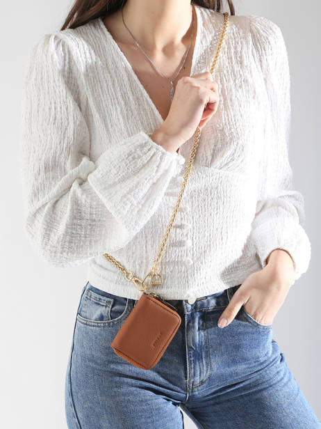 Porte-monnaie Equestre Cuir Etrier Marron equestre EEQT090S vue secondaire 1