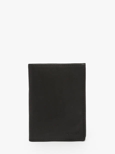 Leather Wallet Oil Etrier Black oil EOIL247