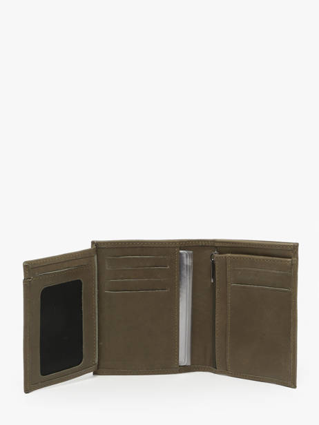 Wallet With Coin Purse Oil Leather Etrier Green oil EOIL142 other view 2