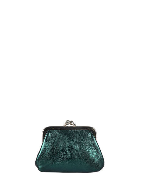 Porte-monnaie Etincelle Irisée Cuir Etrier Vert etincelle irisee EETI654