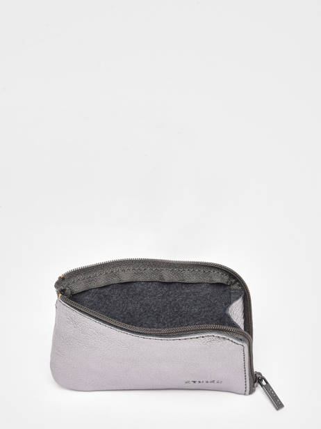 Coin Purse Leather Etincelle Irisée Etrier Silver etincelle irisee EETI811 other view 1